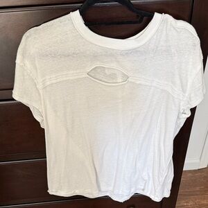 Free people We The Free White Short Sleeve Tee